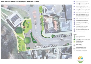 Larger park and road closure